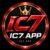 IC7 App logo with red and white lettering and gold crown design